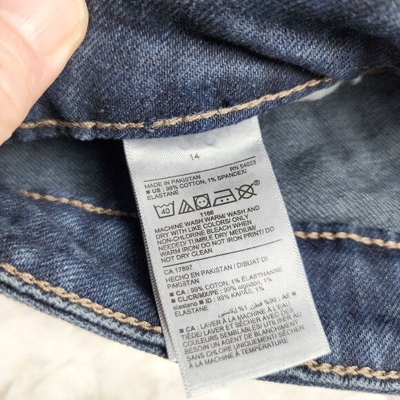 Old Navy High Rise O.G. Straight Denim Blue Jeans Size 14 - Picture 8 of 9